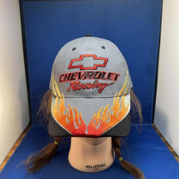 Chevrolet Racing Gray Cap with Flames - Picture 1 of 6